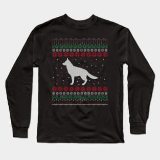 German Shepherd Dog Lover Ugly Christmas Sweater Gift Long Sleeve T-Shirt